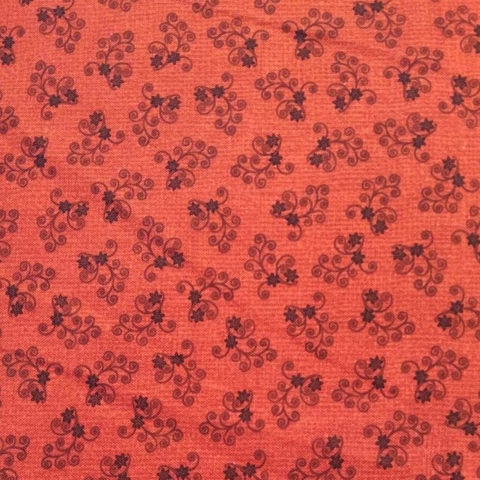 tela patchwork roja estampada